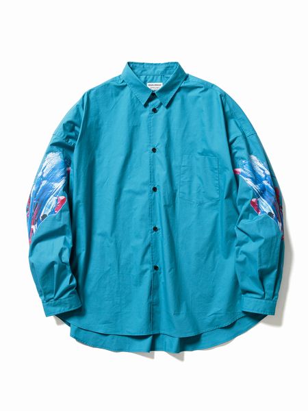 F-LAGSTUF-F / L/S PRINT SHIRTS -Blue-【SALE30％OFF】 | 80-HACHIMARU-