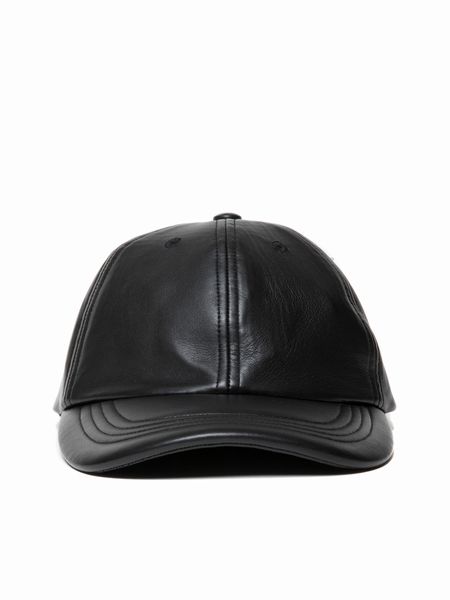 COOTIE / Leather 6 Panel Cap -Black- | 80-HACHIMARU-
