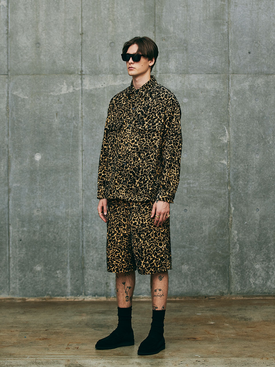 COOTIE / Corduroy Leopard CPO Jacket-