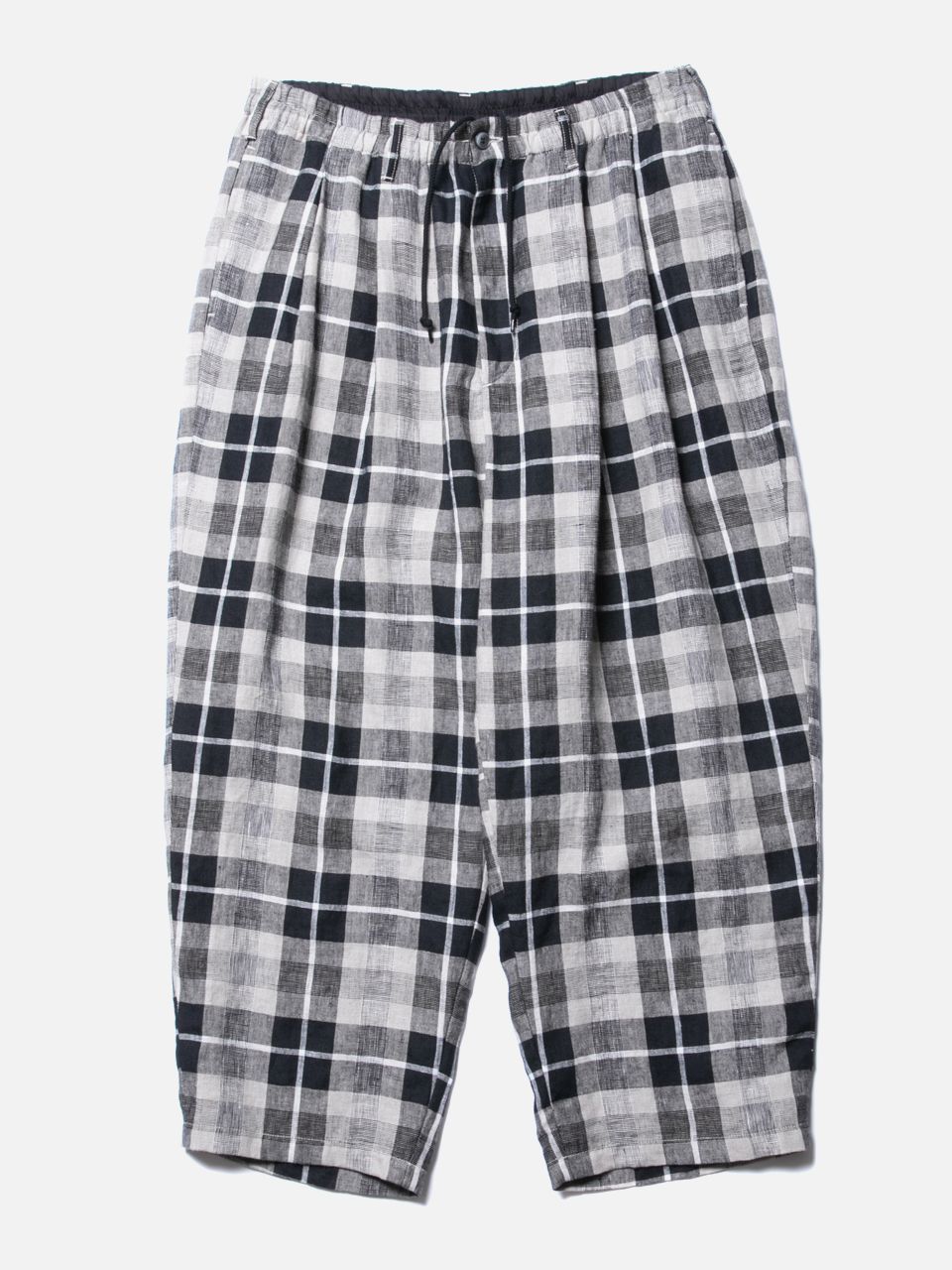 COOTIE / Linen Check 2 Tuck Easy Pants | 80-HACHIMARU-