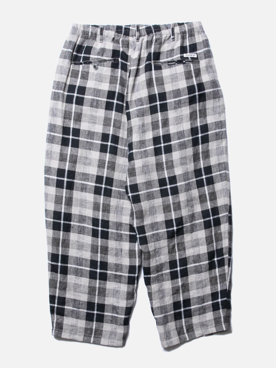 COOTIE / Linen Check 2 Tuck Easy Pants | 80-HACHIMARU-