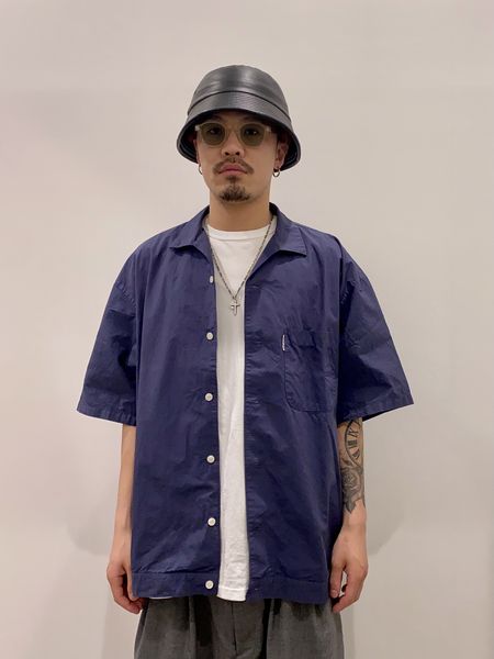 COOTIE / Garment Dyed C/L Open-Neck S/S Shirt -Navy- | 80-HACHIMARU-