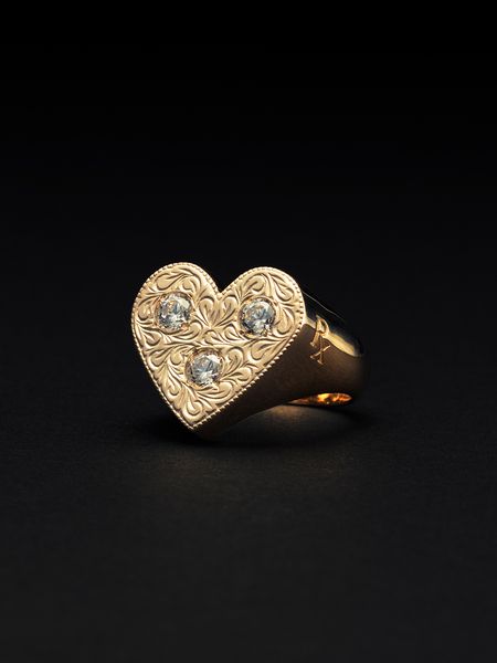Antidote Buyers Club / Engraved Heart Ring -10K-