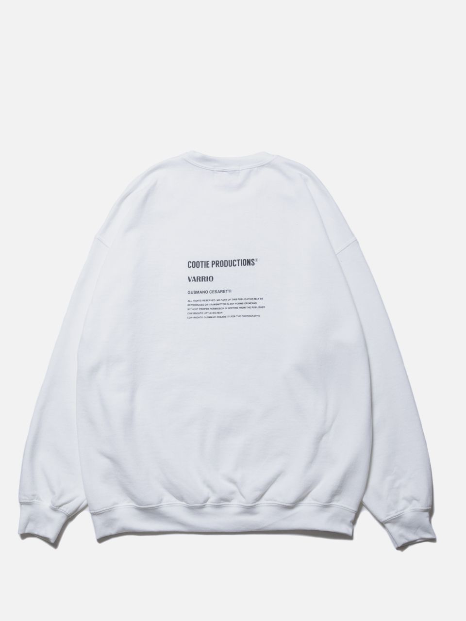COOTIE / Print Crewneck Sweatshirt (LOGO) -White- | 80-HACHIMARU-