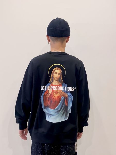 COOTIE / Print Crewneck Sweatshirt (JESUS) -Black- | 80-HACHIMARU-