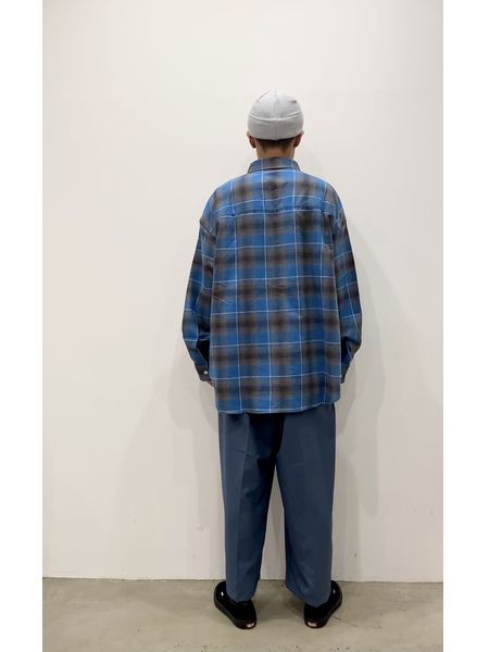 COOTIE / Ombre Nel Check Work Shirt -Blue- | 80-HACHIMARU-