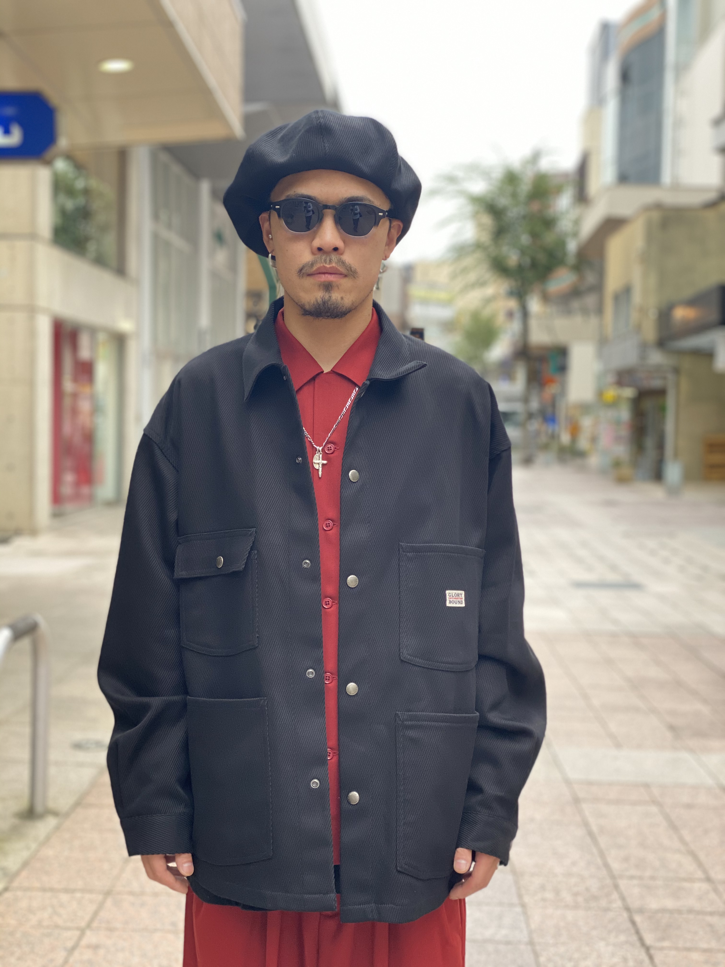 COOTIE / Cotton Kersey Short Coverall -Black- | 80-HACHIMARU-