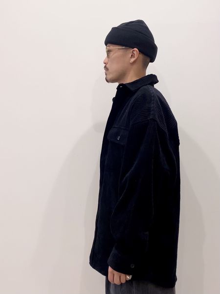 COOTIE / Wide Corduroy CPO Jacket -Black- | 80-HACHIMARU-