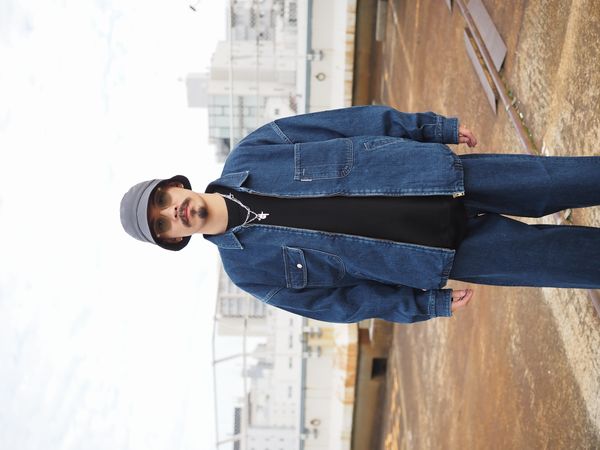 ホワイトブラウン COOTIE Denim Zip Up Work Jacket b fade - 通販