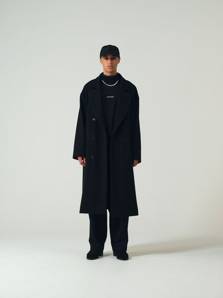 COOTIE / Wool Mossa Double Chester Coat -Black- | 80-HACHIMARU-