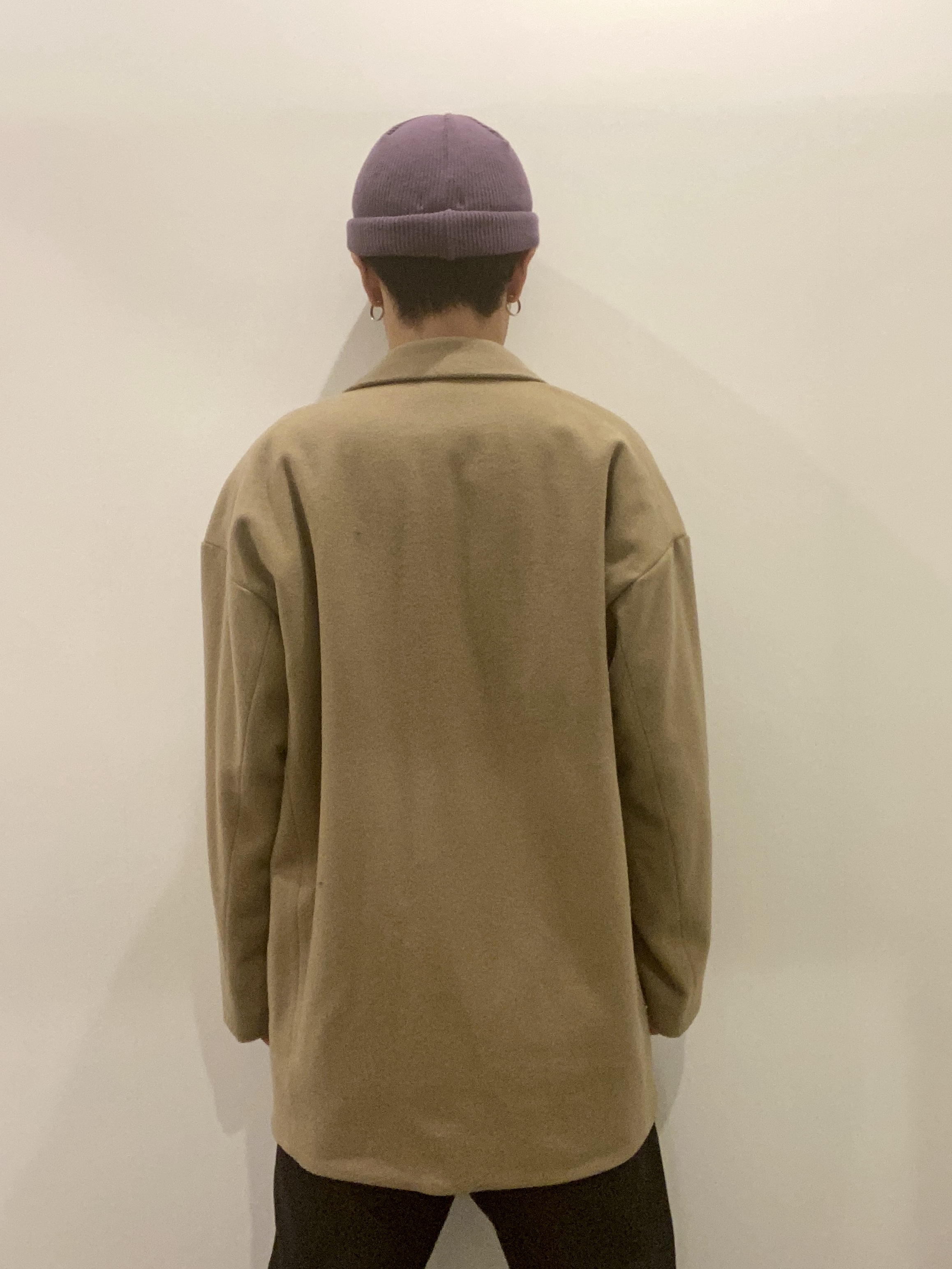COOTIE / Wool Mossa Chester Coat (Short) -Beige- | 80-HACHIMARU-
