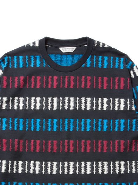 COOTIE / Jacquard Border L/S Tee-