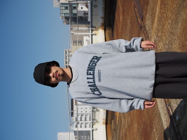 CHALLENGER C/N COLLEGE FLEECE フリースクルーネック-