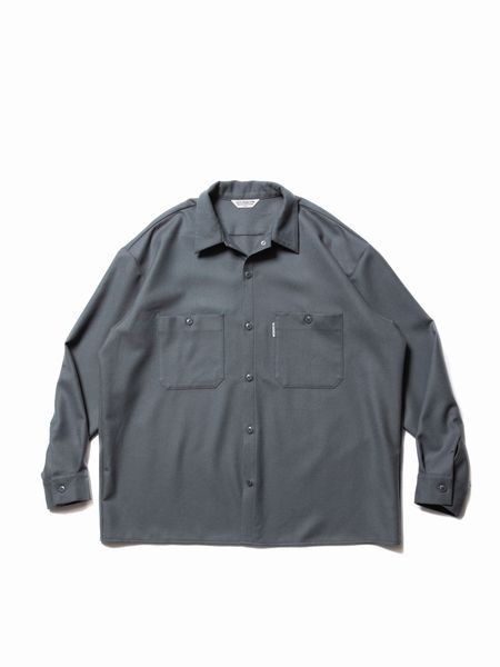 COOTIE / Wool Serge Work Shirt -Gray- | 80-HACHIMARU-