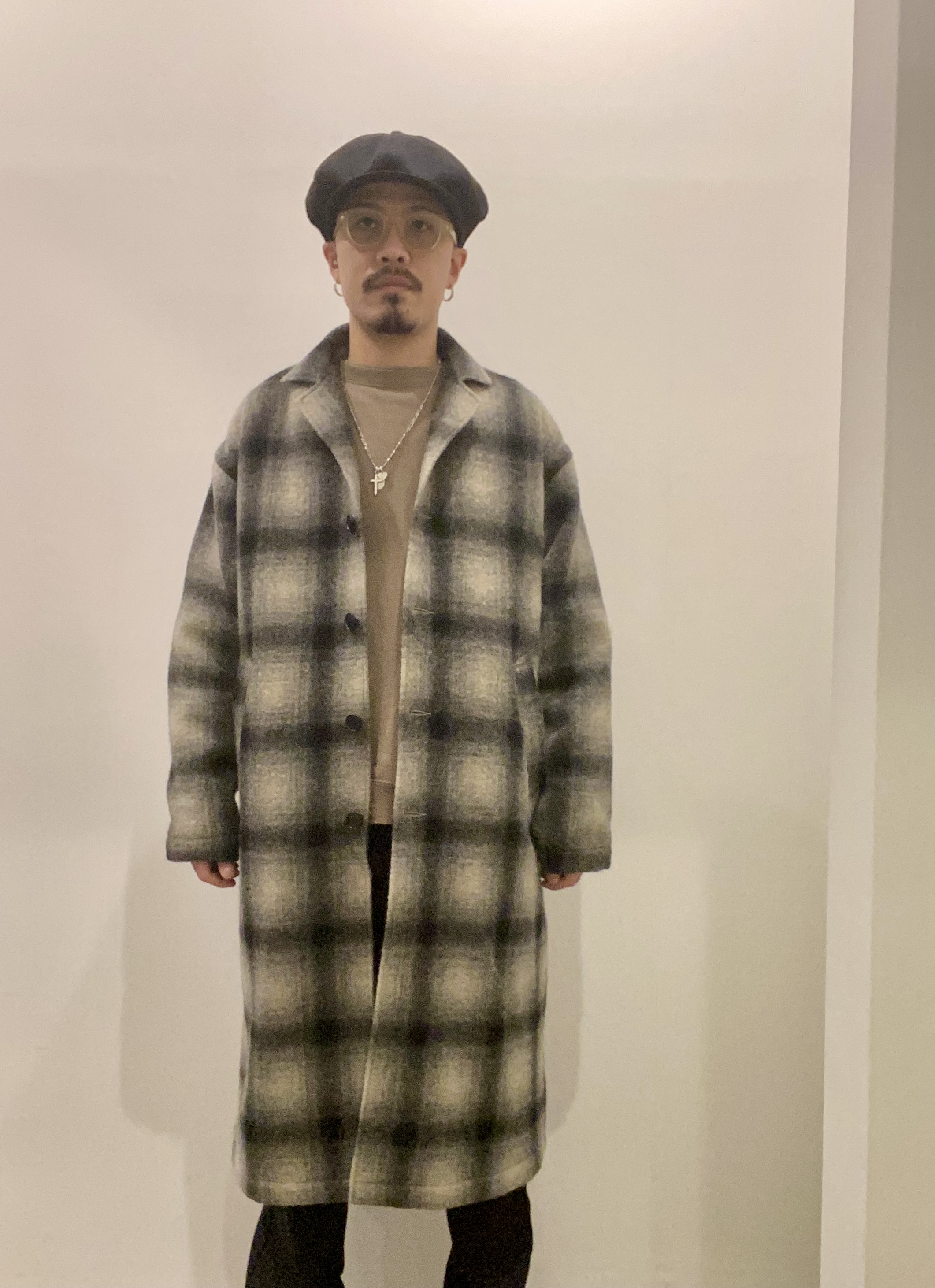cootie Napping Ombre Check Shop Coatジャケット/アウター