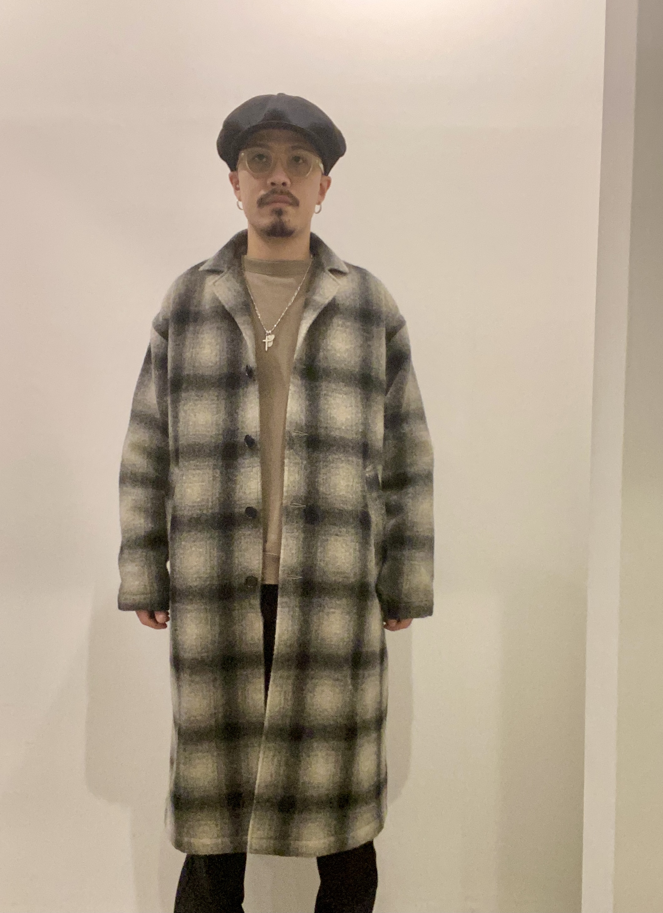 COOTIE Napping Ombre Check Shop Coat | hmgrocerant.com