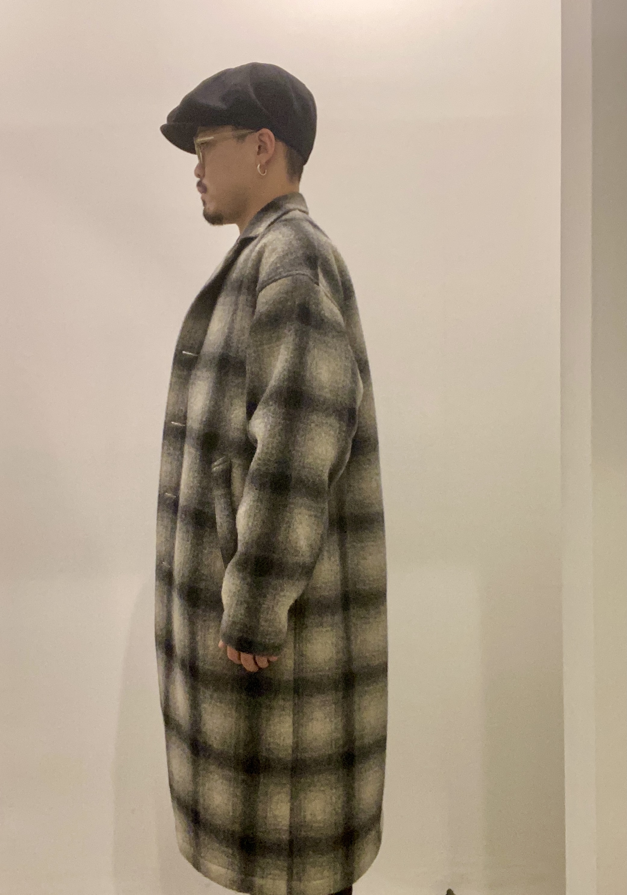 cootie Napping Ombre Check Shop Coat