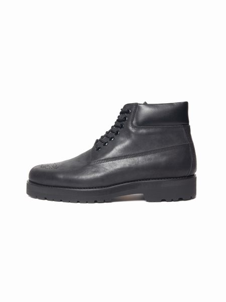 COOTIE / 7 Hole Lace Up Boots -Black Smooth- 通販 正規代理店