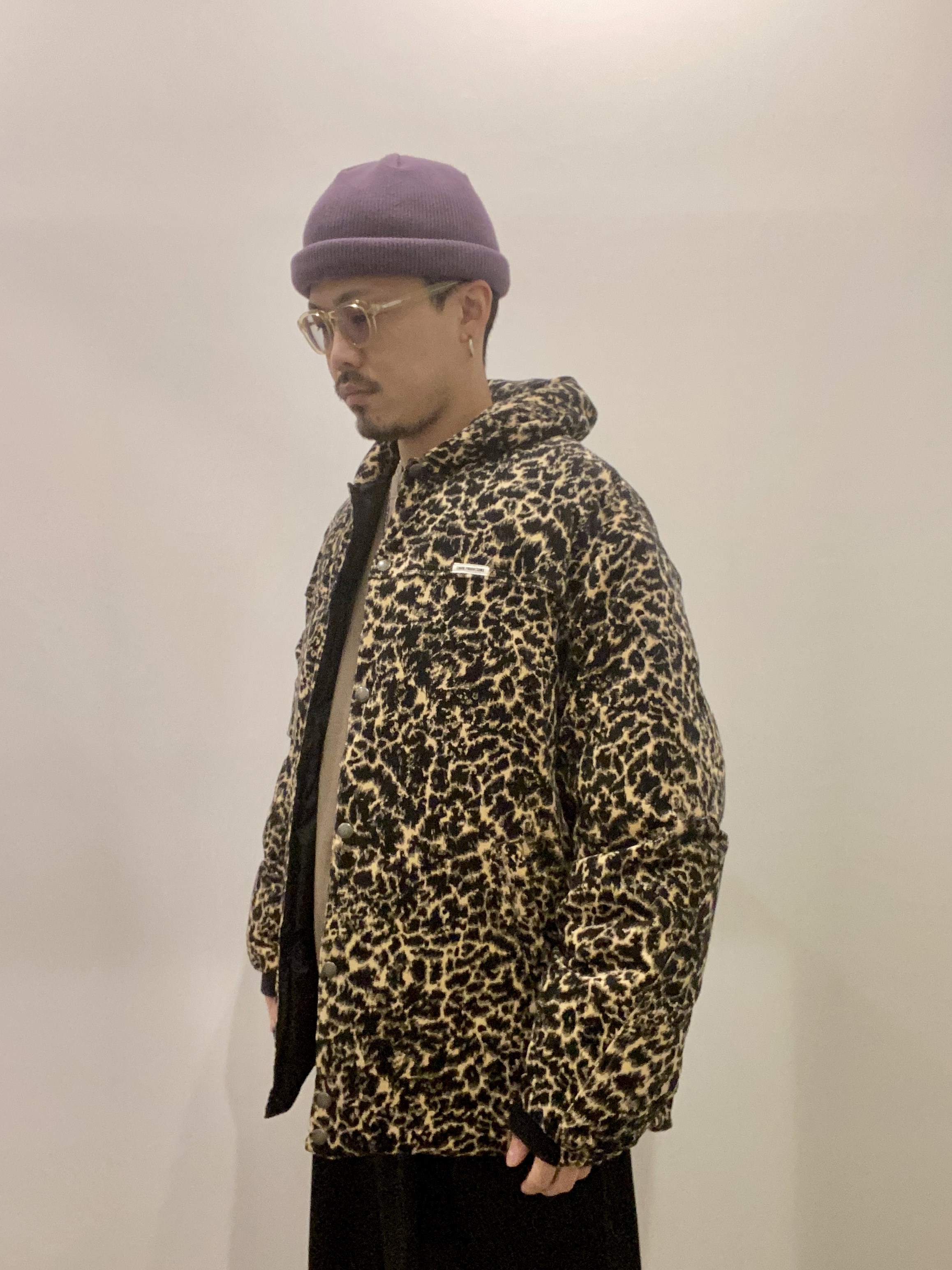 COOTIE / Corduroy Leopard Oversized Down Jacket -Leopard- | 80 