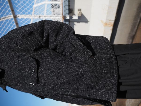 カラーチャコールグレー系2022AW Glen Check Wool CPO Jacket
