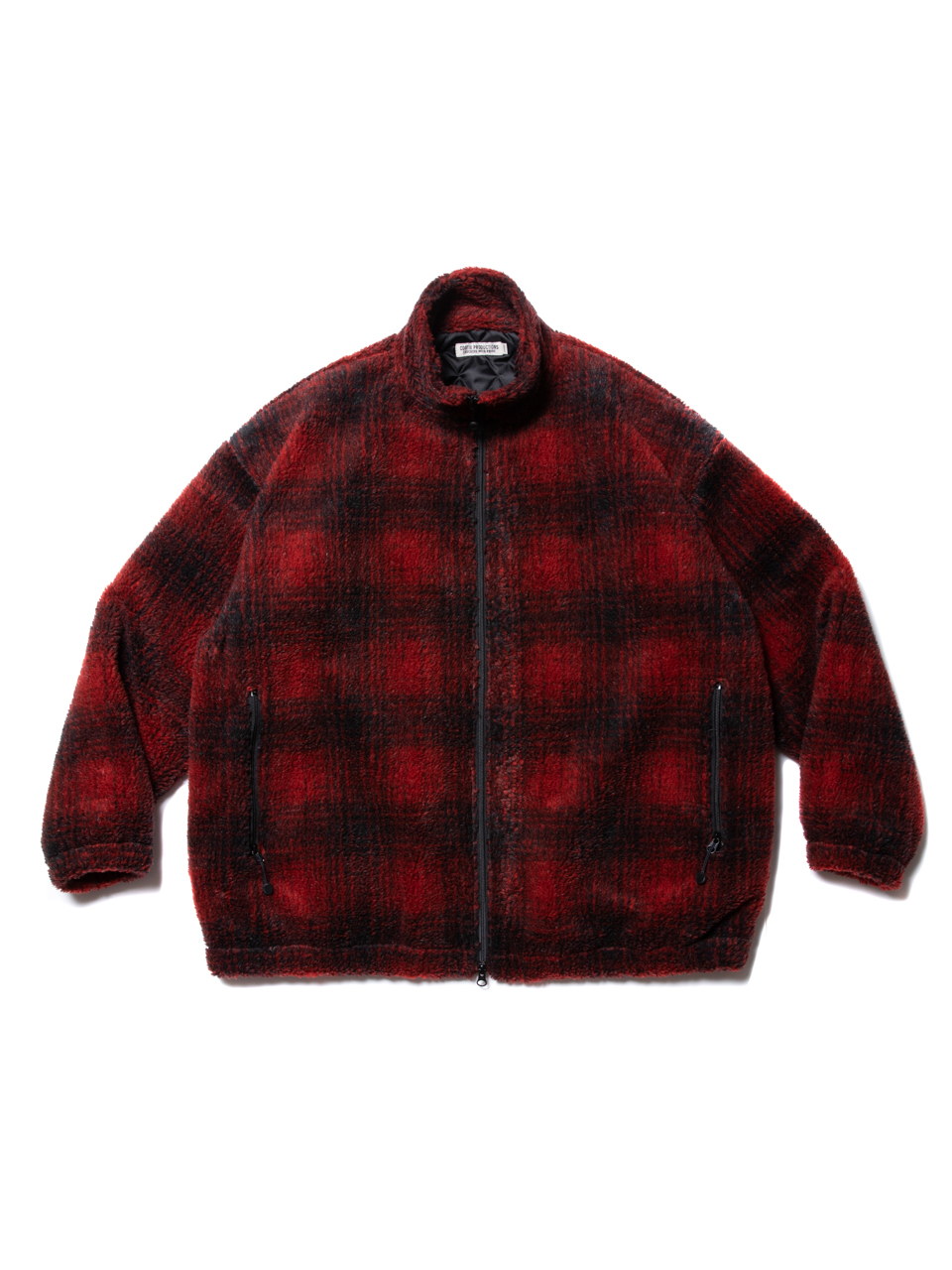 COOTIE / Ombre Boa Check Track Jacket -Red- | 80-HACHIMARU-