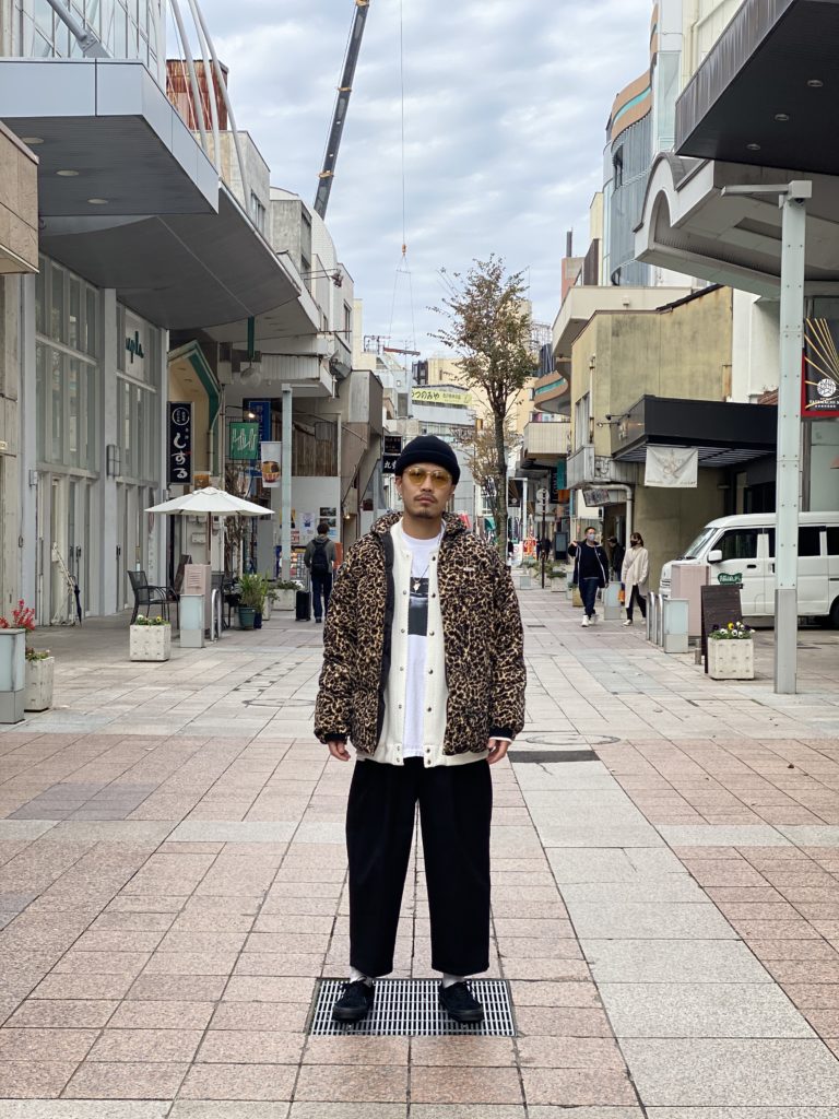 COOTIE / Corduroy Leopard Oversized Down Jacket -Leopard- 80 