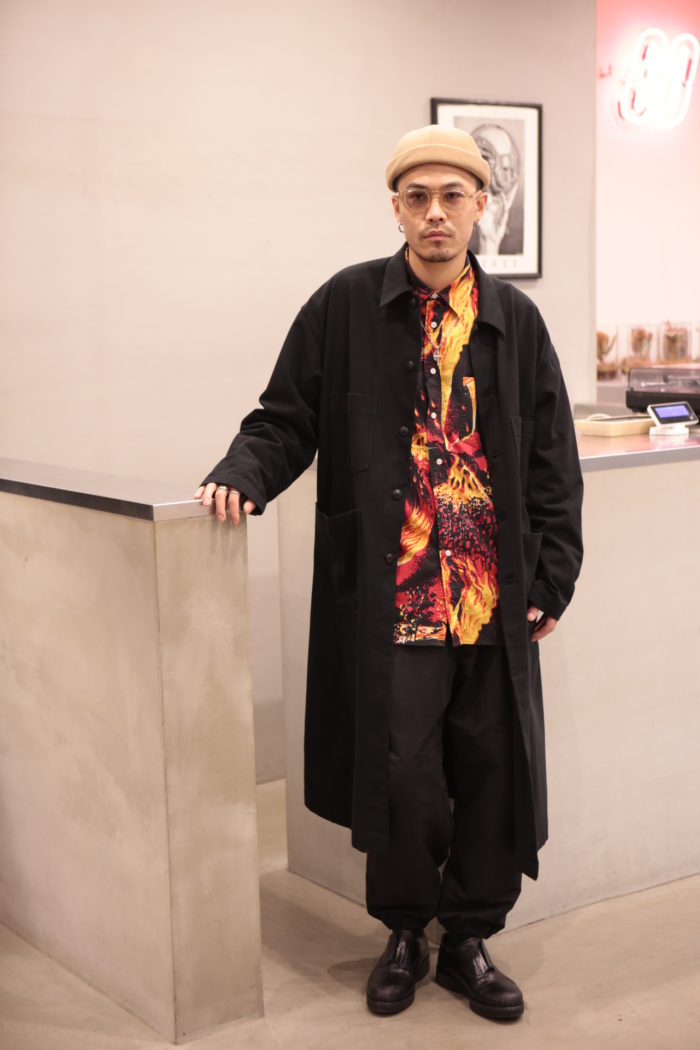 COOTIE / Rough Twill Shop Coat -Black- (CTE-19A204) - 80 -HACHIMARU-